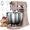 Electrolux EKM5570 Impastatrice Planetaria in Acciaio Inox, Motore 1200W e 10 Velocità, con Frusta e Coperchio, 360x370x210mm, Sabbia