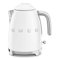 Smeg, Bollitore Elettrico KLF03WHMEU 1,7 L, Filtro Anticalcare Lavabile, Autospegnimento di Sicurezza, Indicatore Livello di Acqua, Base Antiscivolo e Avvolgicavo Integrato, Potenza 2400W, Bianco