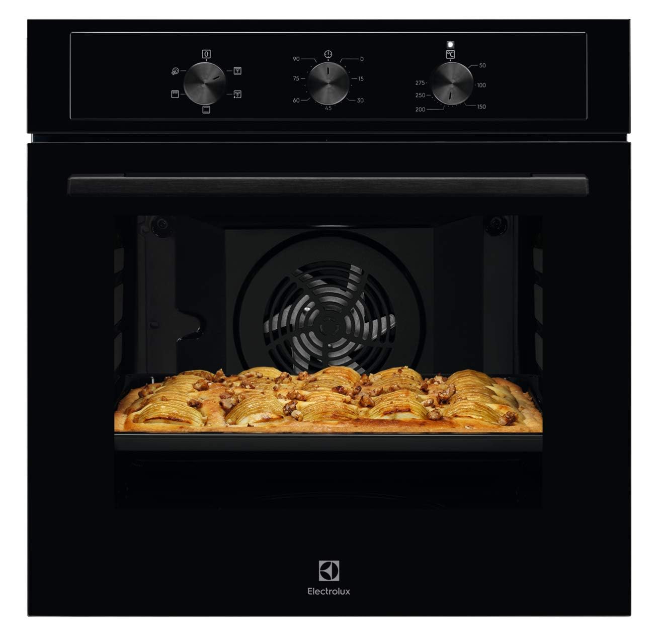 Electrolux Forno da Incasso Serie 300 EOH2H004K, Multifunzione Ventilato, 68L, Classe A, Funzione Pizza, Pulizia AquaClean, Potenza 2790W, Design Nero Elegante, Timer, Griglia XL