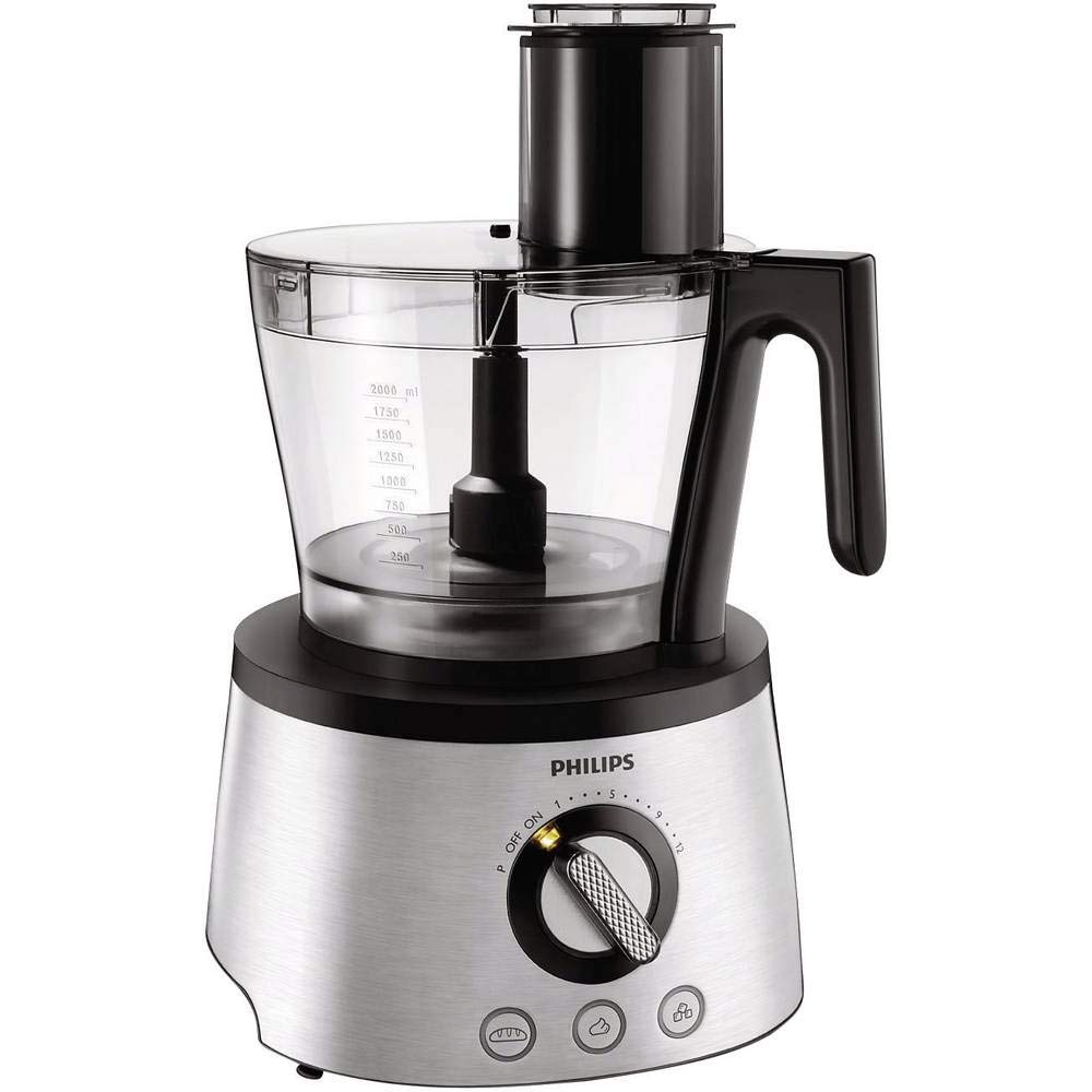 Philips Robot Da Cucina 1300 W, 32 Funzioni, Recipiente Da 3.4 L, Powerchop, Lama In Acciaio Inox E Dischi, Argento (HR7778/00)