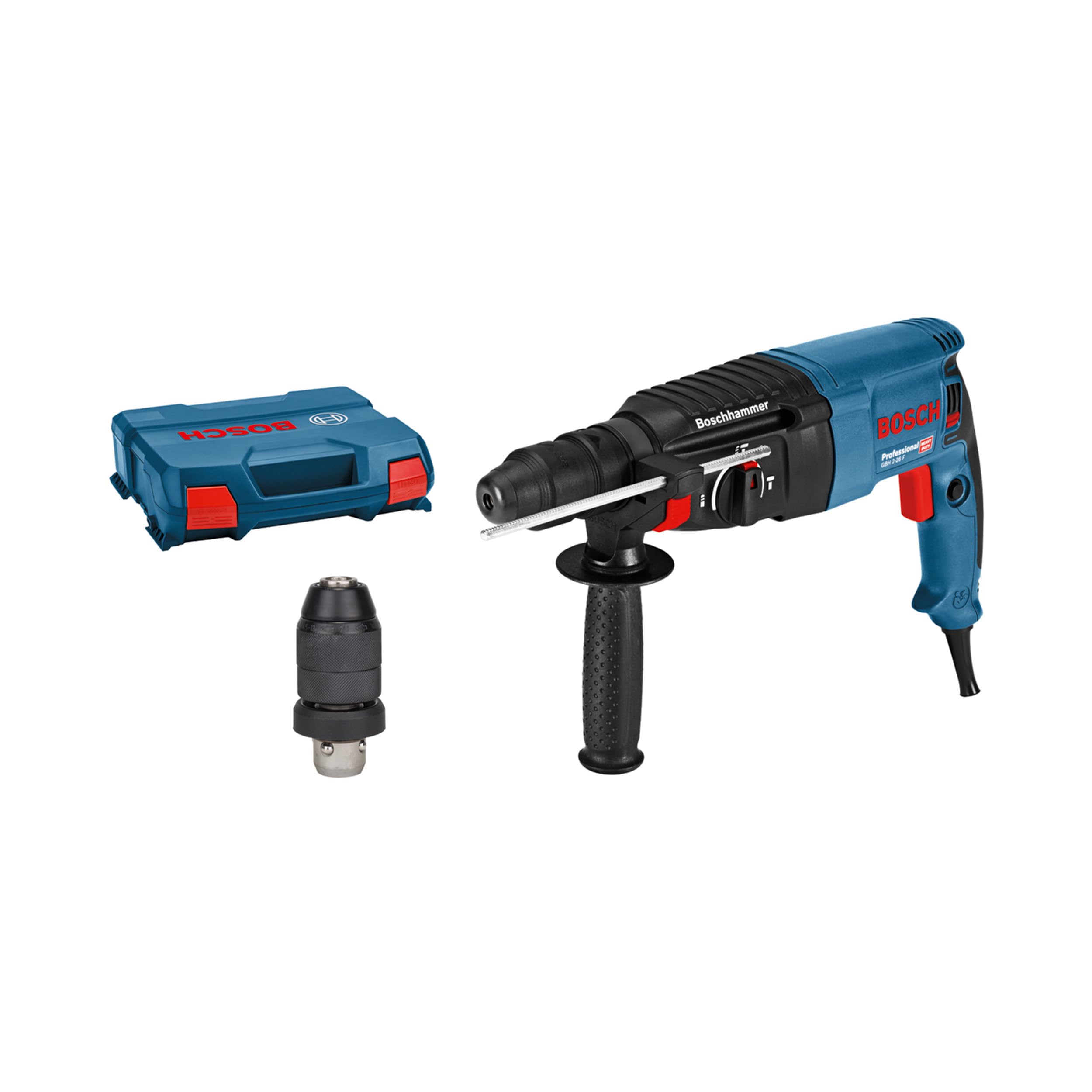 Bosch Professional 0 611 2A4 000 Martello Perforatore GBH 2-26 F, Mandrino Intercambiabile SDS Plus, Potenza del Colpo: 2.7 J, in Valigetta, 830 watts, 230 volts