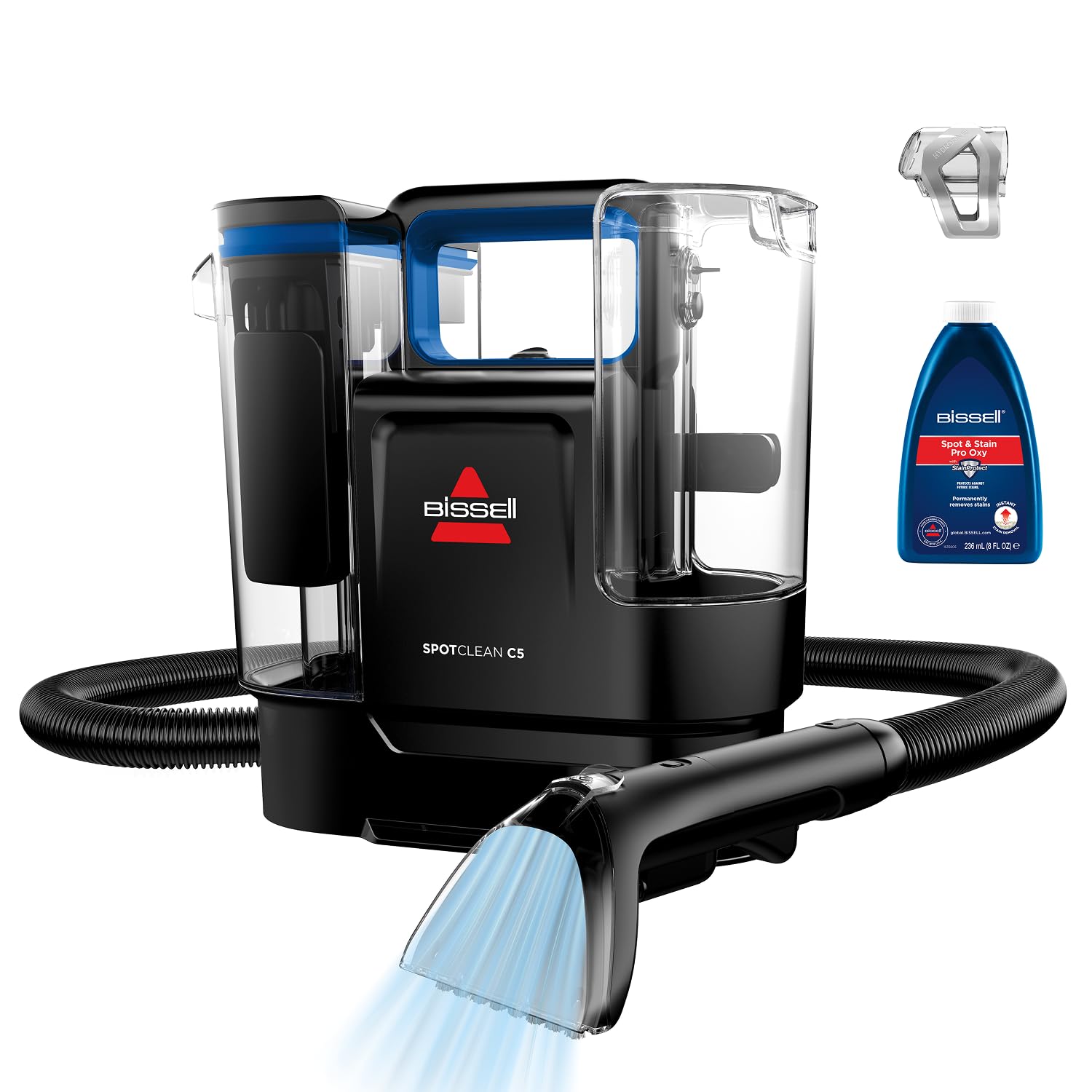 BISSELL SpotClean C5, Lavatappeti, Pulitore Macchie con Sistema Triple Action, Lava Tappezzeria per Tappeti, Auto, Divani, Moquette, Materassi e Altro, Lavatappezzeria, Potente Motore da 400W, 3861N