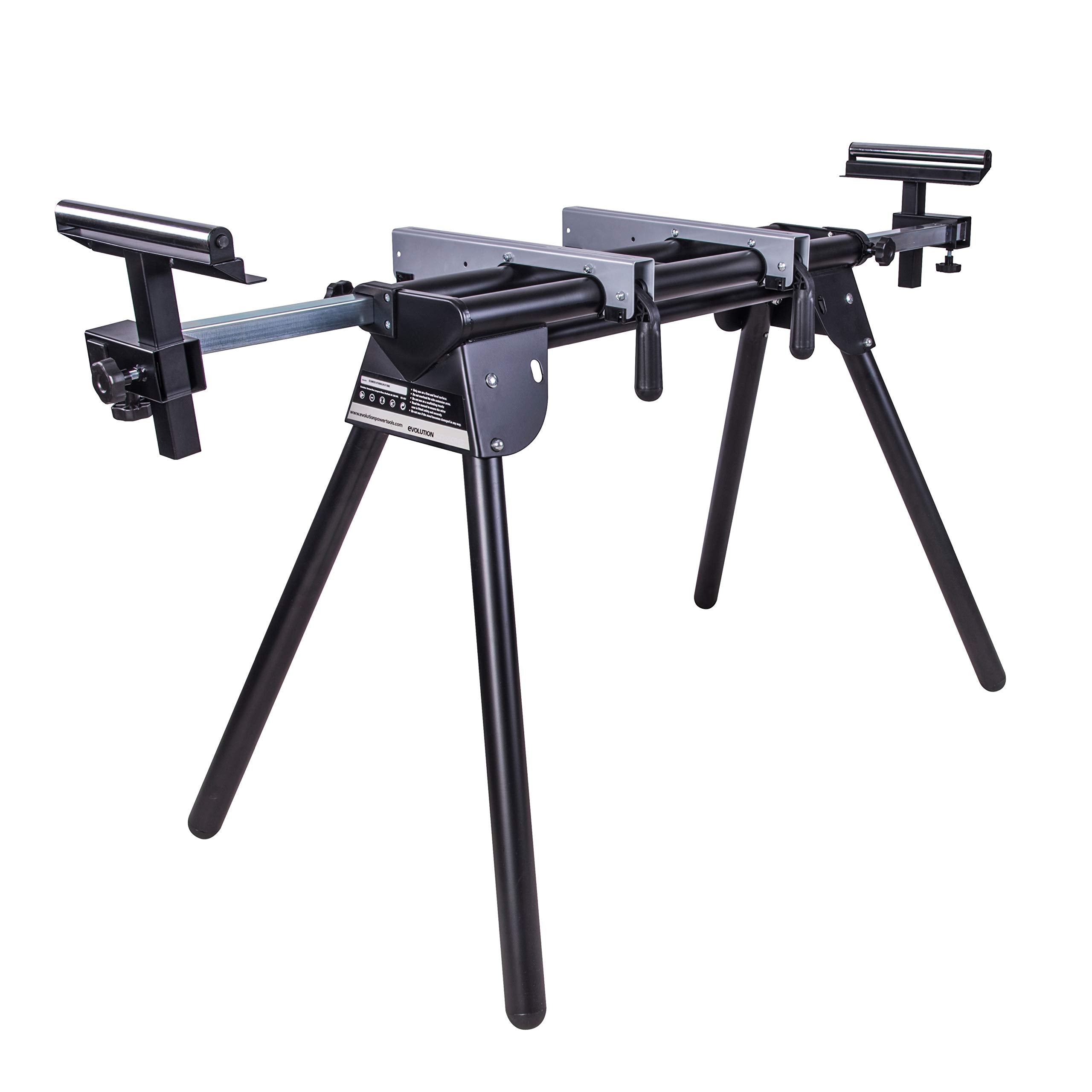 Evolution Power Tools - Supporto troncatrice con estensioni, Nero