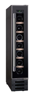 Hoover HWCB15UK - Raffreddatore per vino autonomo, temperatura singola, 7 bottiglie, larghezza 15 cm, nero