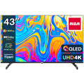 RCA Smart TV QLED UHD da 43 pollici, 4K HDR10 Tizen OS con SamsungTV Plus Youtube Netflix Dolby MS12, HDMI USB WiFi Bluetooth, grande schermo per soggiorno, casa, ufficio
