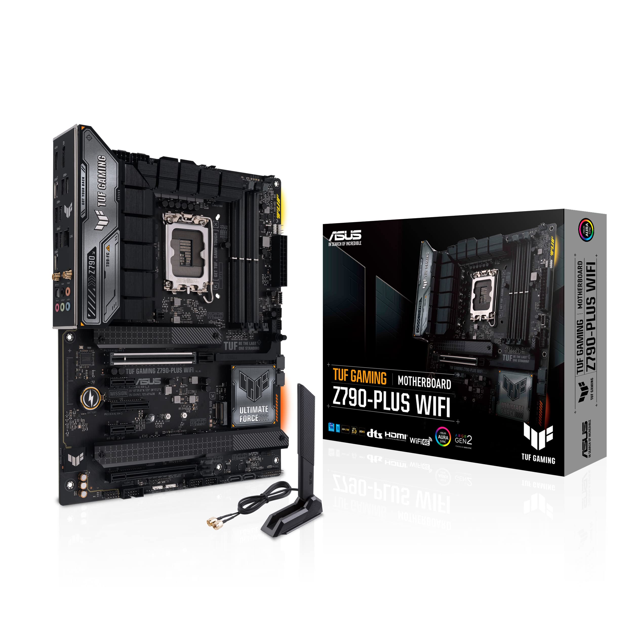 ASUS TUF Gaming Z790-PLUS WIFI Scheda madre Intel LGA 1700 ATX, PCIe 5.0, 4 slot M.2, 16+1 DrMOS, DDR5, 2.5Gb Ethernet, WiFi 6E, HDMI, USB 3.2 Gen 2 Type-C, Thunderbolt USB4, Aura Sync, AEMP II