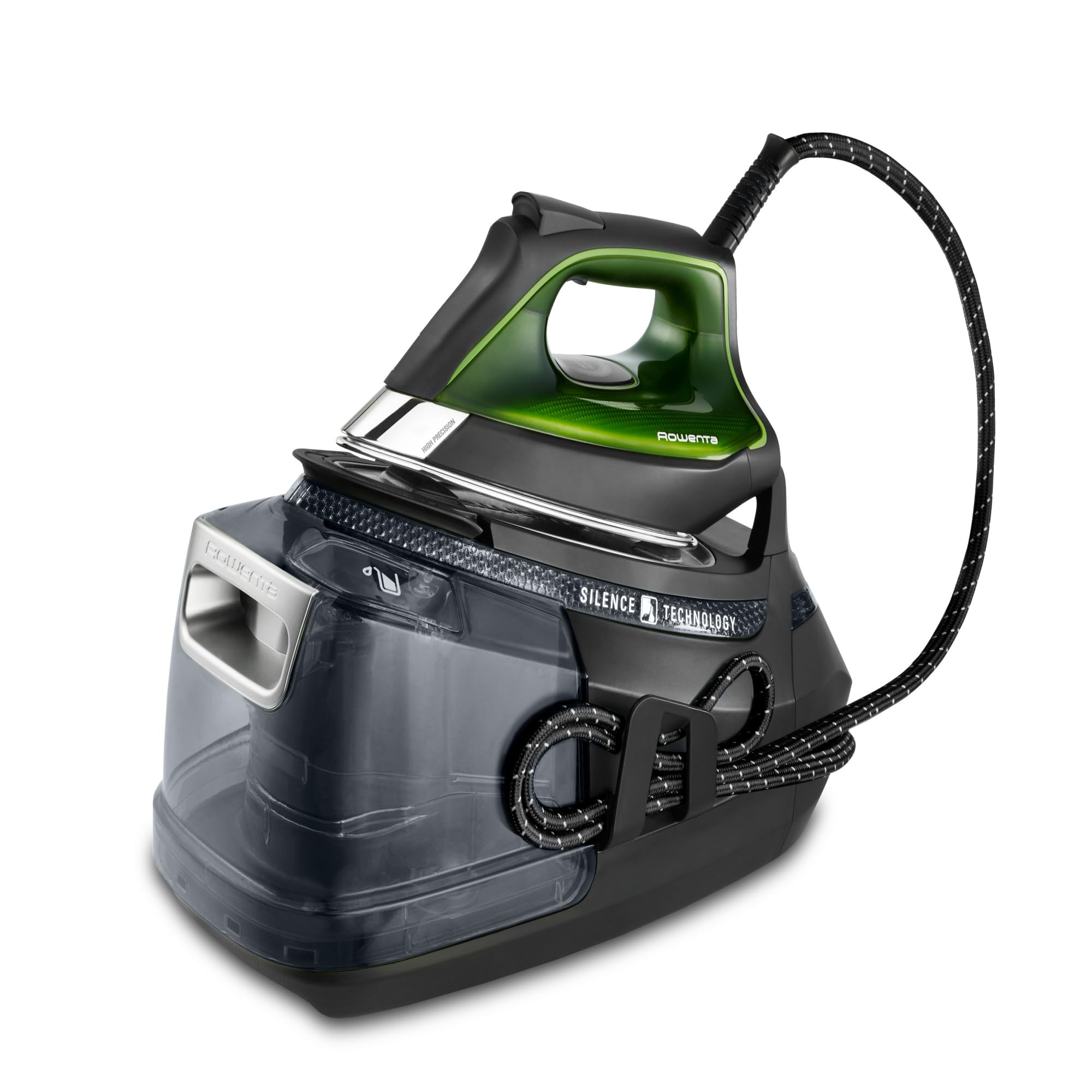 Rowenta DG9248 Silence Steam PRO Ferro da Stiro con Caldaia Silenziosa, Pressione Fino a 8 Bar, 2800 W, 1.3 Litri, Colpo Vapore 600 g/min, Ferro da Stiro a Vapore con Tecnologia Eco Intelligence