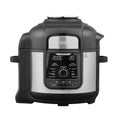 Ninja Foodi MAX Multicooker, 9 in 1, 7.5L, 9 Funzioni di Cottura, Pentola a Pressione, Friggitrice ad Aria, Cottura Lenta, Griglia e Altro, Acciaio Satinato/Nero, OP500EU