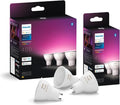 Philips Hue White and Color Ambiance, Faretto LED Smart GU10, Luce Bianca e Colorata, 400lm, Compatibile con Bluetooth, controllo vocale con Alexa, Apple Home e Google Assistant, pack da 5