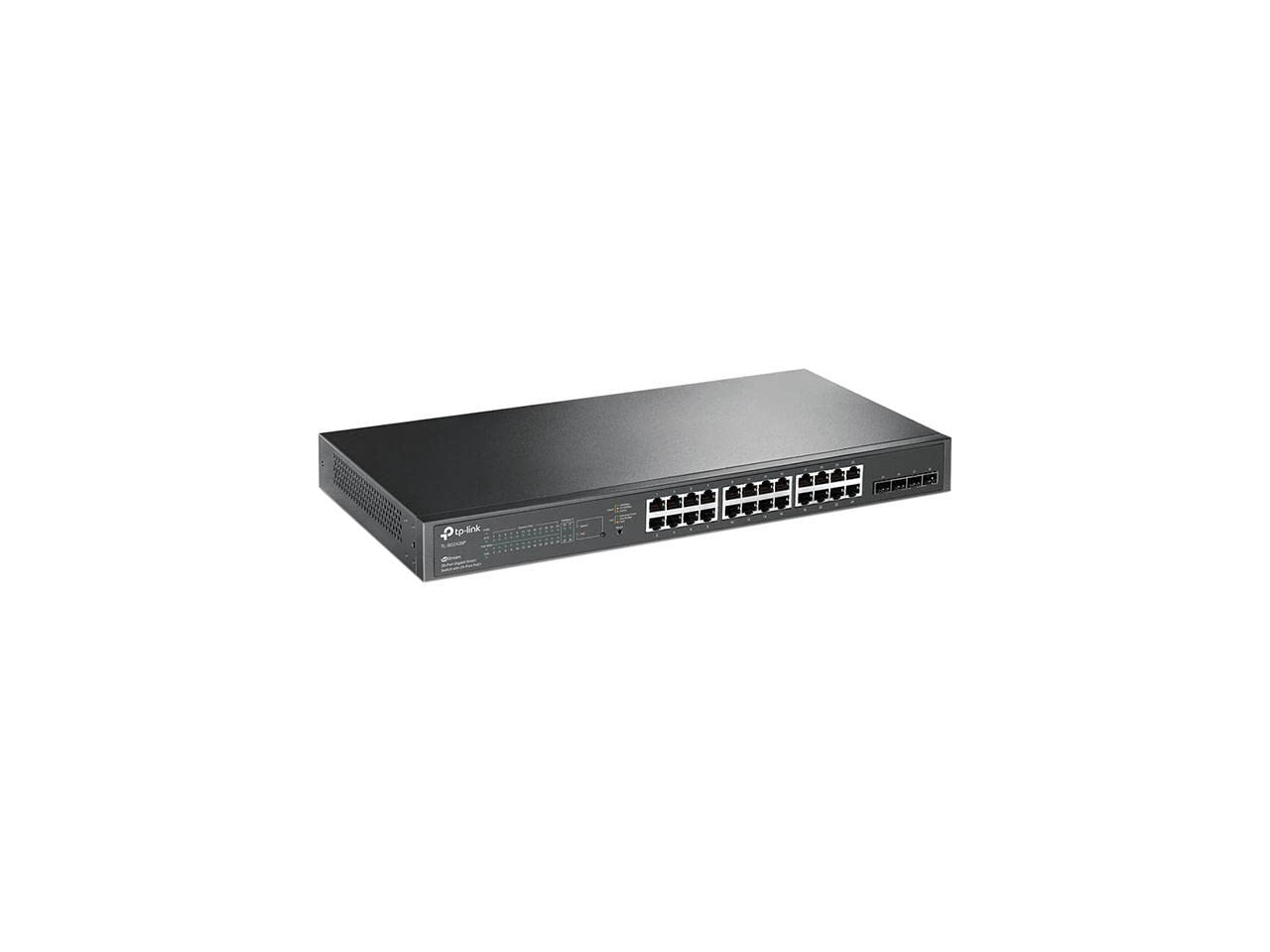 TP-Link TL-SG2428P | Switch PoE gestito intelligente Gigabit Jetstream a 24 porte | 24 porte PoE+ @250W, 4 slot SFP | Omada SDN integrato | Ripristino PoE | IPv6 | Instradamento statico | Protezione