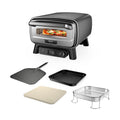 Ninja Artisan Forno elettrico per pizza e friggitrice ad aria, Pizza, Frittura ad aria, Cottura al forno e Lievitazione, pietra refrattaria da 30 cm, pala, teglia e cestello, grigio MO201EU