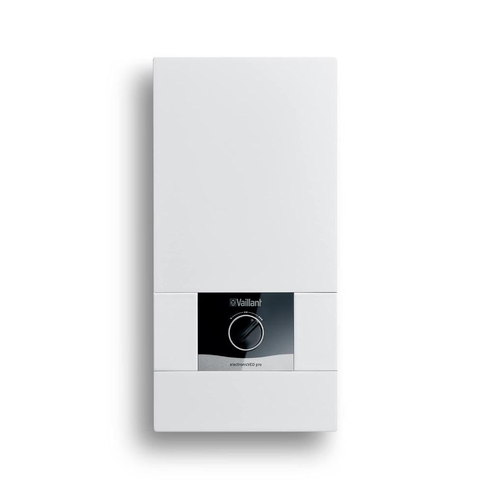 Vaillant Scaldacqua istantaneo, VED pro 18/8, resistente alla pressione, 18 kW, 400 V, potenza dell'acqua di 8 l/min, tre temperature fisse regolabili (35°C/45°C/55°C), 0010023793