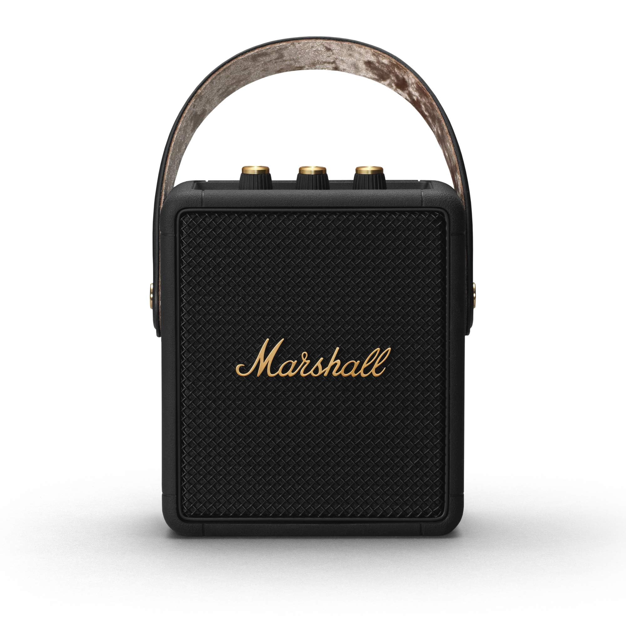 Marshall Stockwell II Bluetooth Altoparlante Portatile, Senza fili Casse, Impermeabilità IPX4, 20 ore riproduzione Nero e ottone