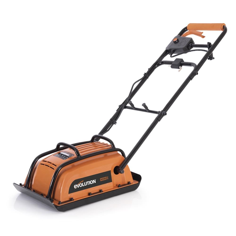 Evolution Power Tools H320-E Hulk Elettro Compattatore Elettrico di Terra Piastra Vibrante Rullo da Giardino, Ideale per la paesaggistica, il livellamento di pavimentazioni, terreni, patio, suolo