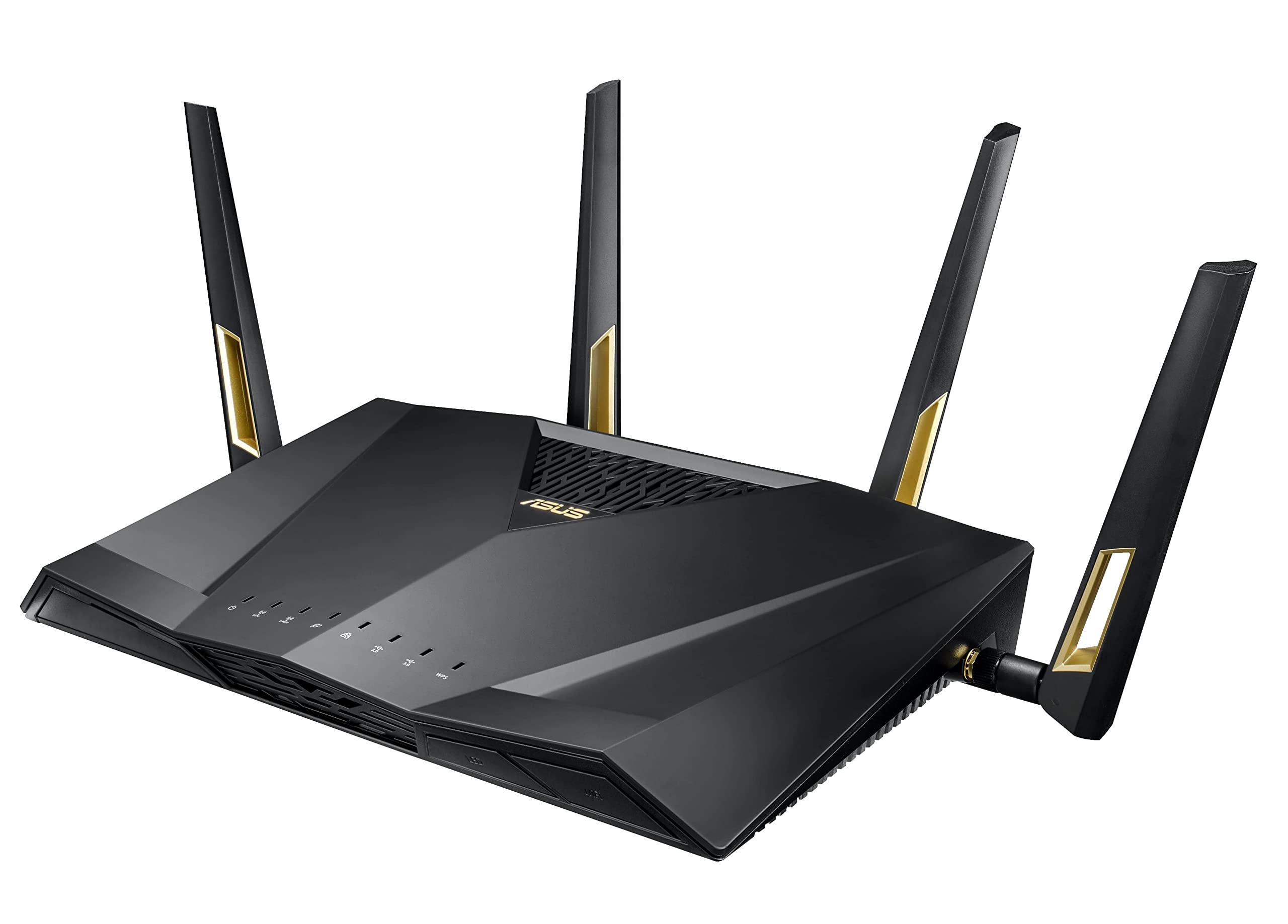 ASUS Gaming Router che supporta tecnologie MU- MIMO e OFDMA, AX6000 Dual Band WiFi 6 (802.11ax), AiProtection Pro basata su Trend Micro, acceleratore di gioco wtfast integrato e Adaptive QoS